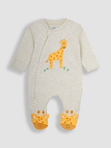 Человечек с аппликацией жираф для младенцев, JoJo Maman Bebe, 3-6 мес фото