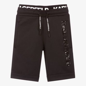 Шорты черные со шнурками для мальчика, KARL LAGERFELD, 3 года фото