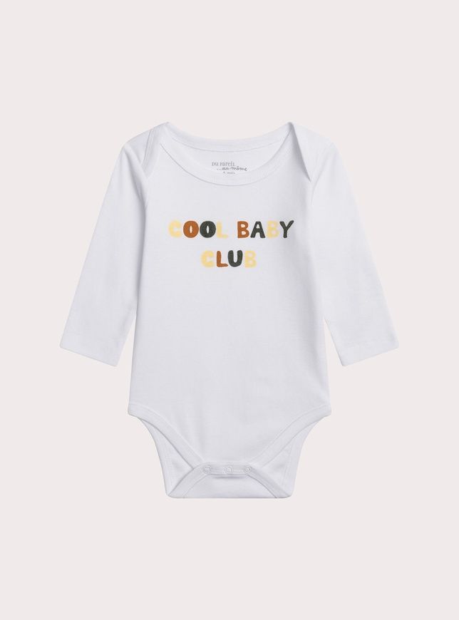 Набір боді 2 шт біле cool baby club та лимонне з трьома тваринками для хлопчика, Du Pareil.. au meme, 1 міс фото
