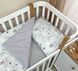 Сменная постель Baby Dream Коты в облаках серый для младенцев, MSonya
