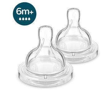 Соска силіконова Анти-Колік швидкий потік для немовлят, Philips AVENT, від 6 міс, 2 шт фото