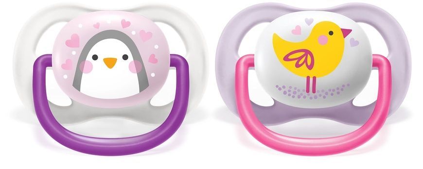 Пустышка Ultra Air "Animal" для девочки, Philips Avent, 0-6 мес фото