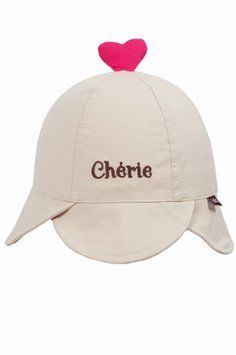 Панамка дитяча бежева cherie з серцем для дівчинки, Kitti, 1-3 роки фото