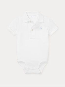 Боди поло белое для мальчика, Ralph Lauren, 3 мес фото