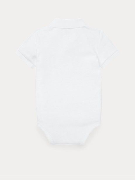 Боди поло белое для мальчика, Ralph Lauren, 3 мес фото