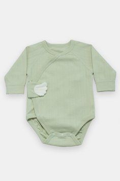 Боді зелене на запах в рубчик Янгол для немовлят, Koala Bebe, newborn фото