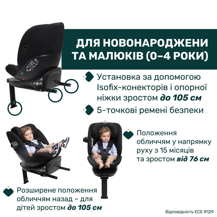 Автокрісло EverOne i-Size, група 0+/1/2/3 для дітей, Chicco, 0-12 років фото