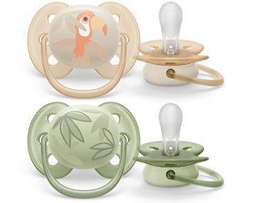Пустышка Ultra Soft ультрамягкая для младенцев, Philips Avent, 0-6 мес, 2 шт фото