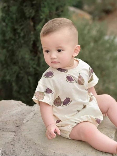 Боди молочное с инжирами для младенцев, Koala Bebe, 3-6 мес фото